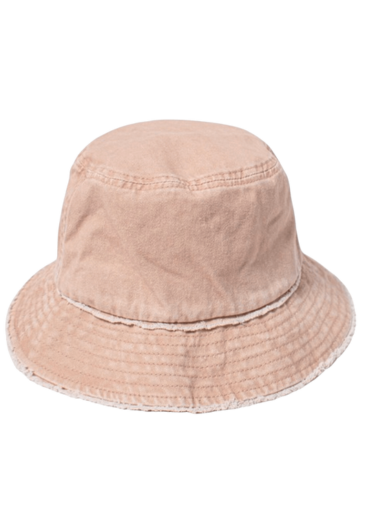 Distressed Frayed Bucket Hat Opal Tides