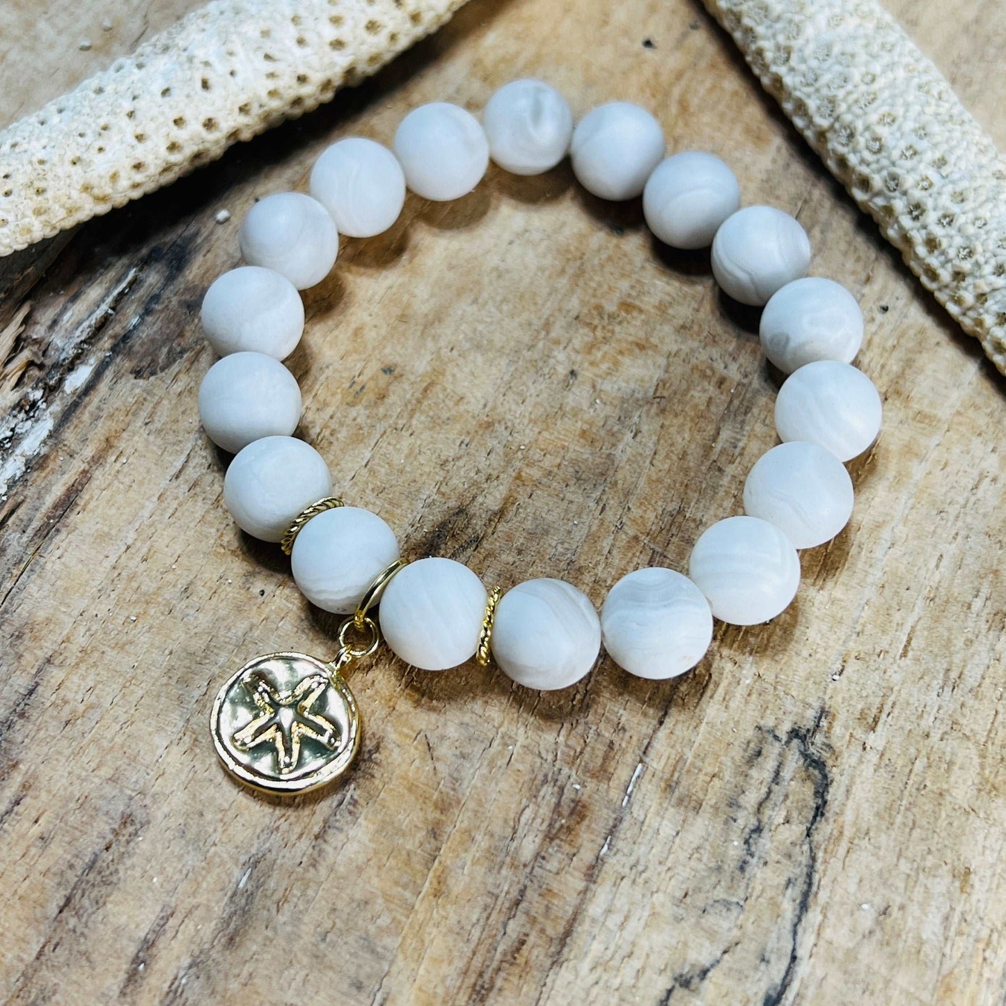 Sand Dollar Bracelet Opal Tides